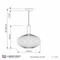 Подвесной светильник Lumina Deco Floril LDP 1216-1 WT+BK