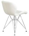 Стул обеденный Dobrin LMZL-302A BUTTERFLY CHROME, ножки хром, цвет белый