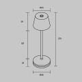 Настольная лампа декоративная Maytoni Nook MOD494RL-L1BSK