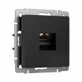  Werkel W5120108/ Розетка Ethernet RJ-45 cat. 6A экранированная (черный матовый) W5120108