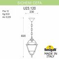 Подвесной светильник Fumagalli CEFA U23.120.000.BYE27