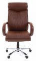 Кресло для руководителя Chairman 420 коричневый/хром, черный