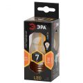 Лампа светодиодная филаментная Эра E27 7W 2700K прозрачная F-LED P45-7W-827-E27