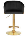 Стул барный Dobrin LM-5025 DARCY GOLD SHINY, черный велюр с золотыми пайетками