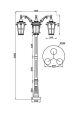 Фонарный столб Maytoni Albion O413FL-03GB