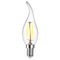 Лампа светодиодная филаментная REV FC37 E14 7W теплый свет свеча на ветру 32432 4