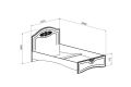  Компасс-мебель Кровать полутораспальная Ассоль плюс АС-111К
