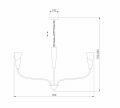 Подвесная люстра Eurosvet Rhyton 60167/8 латунь