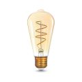  Gauss Лампа светодиодная филаментная E27 6W 2400K золотая 157802006