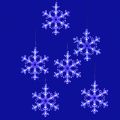 Светодиодная гирлянда (UL-00007336) Uniel занавес Снежинки-1 220V синий ULD-E1503-072/DTA Blue IP20 Snowflakes-3