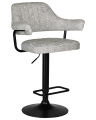 Набор 2 шт Стул барный Dobrin CHARLY BLACK, светло-серый твид (LEO04)