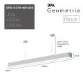 Подвесной светодиодный cветильник Geometria Эра Block SPO-113-W-40K-036 36Вт 4000К белый Б0050542