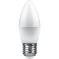 Лампа светодиодная Feron E27 9W 6400K Свеча Матовая LB-570 25938