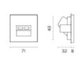 Розетка двойная Ethernet RJ-45 без рамки Voltum S70 VLS060207