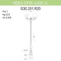Уличный фонарь Fumagalli Nebo Ofir/G300 G30.202.R20.WXE27