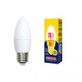 Лампа светодиодная Volpe LED-C37-9W/WW/E27/FR/NR картон