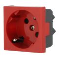 Розетка LK Studio с заземляющими контактами, с защитными шторками, 16 А, 250 В, под углом 45 градусов (красный) LK45 851207-1