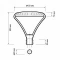 Консольный светильник Jazzway PGL 03 60w 5000K IP65 BL AC100-270