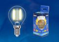 Лампа светодиодная Uniel LED-G45-5W/WW/E14/CL/MB GLM10TR картон