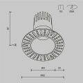 Встраиваемый светильник Maytoni DL120-10W-3K-TRS-W