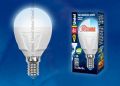 Лампа светодиодная Uniel LED-G45-6W/NW/E14/FR/DIM PLP01WH картон
