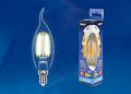 Лампа светодиодная Uniel LED-CW35-5W/WW/E14/CL/MB GLM10TR картон