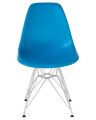 Стул обеденный Dobrin LMZL-PP638A DSR, ножки хром, цвет голубой (BE-02)