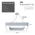 Подвесной светодиодный cветильник Geometria Эра Quadro SPO-161-W-40K-060 60Вт 4000К белый Б0050582