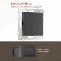 Выключатель проходной одноклавишный без рамки Arte Milano 206 206.32-1.black