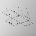 Соединитель угловой L-образный для треков накладных Maytoni Accessories for tracks Flarity TRX154-RC80-B