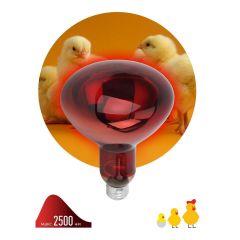 Лампа инфракрасная Эра E27 150 Вт для обогрева животных и освещения ИКЗК 230-150 R127 Б0055441