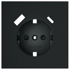 Накладка для розетки с заземлением и со шторками и 2хUSB type A и C Voltum S70 VLS001007