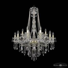 Подвесная люстра Bohemia Ivele Crystal 1415 1415/12+6/300/h-108 G