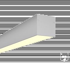  6063 Линейный светильник LINE3535П БЕЗ БП (Anod/2000mm/LT70 — 3K/65W)