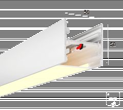  6063 Линейный светильник HOKASU 50/50 U&amp;amp;D ПРОМ (RAL9003/750mm/LT70 — 3K/28,5W)