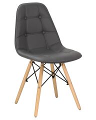 Стул обеденный Dobrin LMZL-301 BENNET, ножки светлый бук, серый