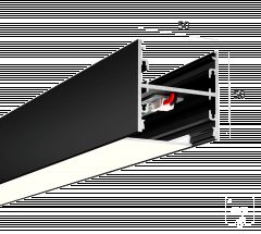  6063 Линейный светильник HOKASU 50/50 U&amp;amp;D ПРОМ NoPS (RAL9005/1000mm/LT70 — 4K/38W) — БЕЗ БП