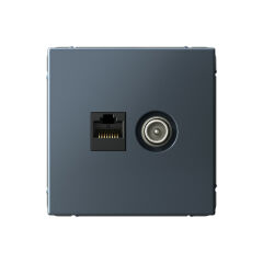  Systeme Electric ARTGALLERY РОЗЕТКА двойная ТВ + компьютерная RJ45, кат. 5Е, ГРИФЕЛЬ