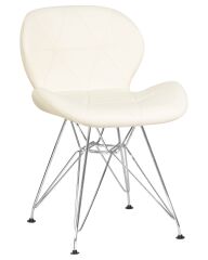 Стул обеденный Dobrin LMZL-302A BUTTERFLY CHROME, ножки хром, цвет кремовый