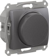  Schneider Electric GLOSSA СВЕТОРЕГУЛЯТОР (диммер) повор-нажим, LED, RC, 315Вт, мех., ГРАФИТ