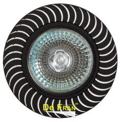Точечный светильник De Fran FT 9945 B "Круг с алмазной нарезкой" черный MR16 1 x 50 вт
