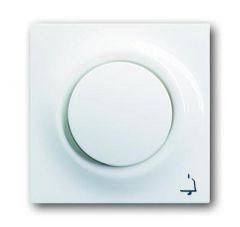 Лицевая панель ABB Impuls выключателя одноклавишного с подсветкой Звонок альпийский белый 2CKA001753A4823
