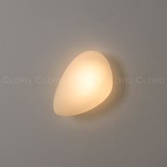 Бра Cloyd GEROLL W1 / шир. 20 см - латунь - белое стекло (арт.20360)