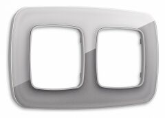 Рамка на 2 поста Ambrella Volt Radian Стекло органическое OF320502