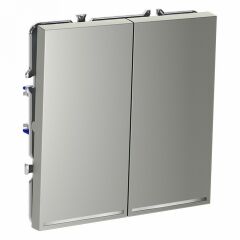 Выключатель двухклавишный с подсветкой без рамки Voltum S70 VLS020205