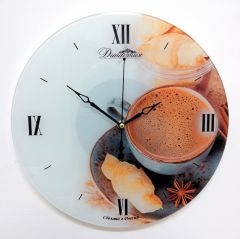  Династия Настенные часы (33 см) Кофе с корицей 01-076