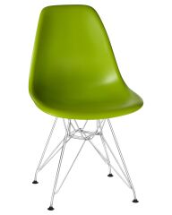 Стул обеденный Dobrin LMZL-PP638A DSR, ножки хром, цвет салатовый (G-08)