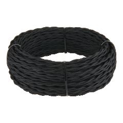  Werkel Ретро кабель витой 3х2,5 (черный) 20 м (под заказ) W6453308