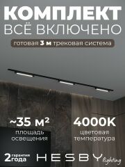 Комплект трековый Hesby Lighting Skylite №1 HSBL_kompl_S001_NI3B4K