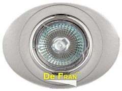 Точечный светильник De Fran FT 168A SCH "Поворотный в центре", овальный сатин-хром MR16 1 x 50 вт